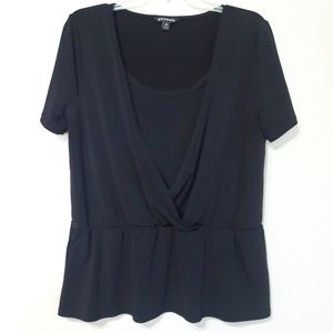 EUC LG Black George Blouse